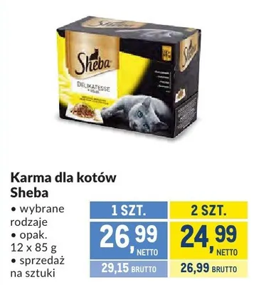 Karma dla kotów Sheba promocja w Makro