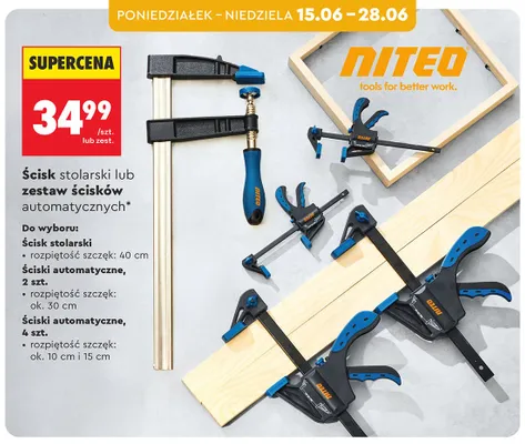 Ściski automatyczne NITEO 2-pak promocja w Biedronka