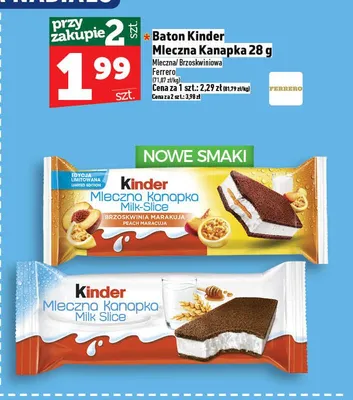 Baton Kinder Mleczna Kanapka promocja w TOPAZ