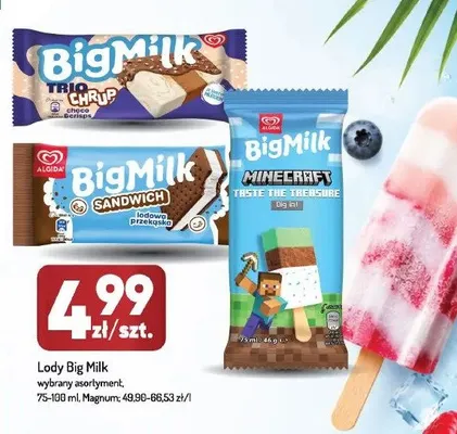 Lody Big Milk Sandwich promocja w Avita