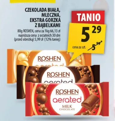Czekolada Mleczna Roshen Aerated z Bąbelkami promocja w Arhelan
