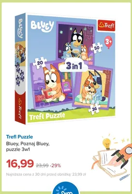 Puzzle Trefl Bluey Poznaj Bluey 3w1 promocja w Smyk