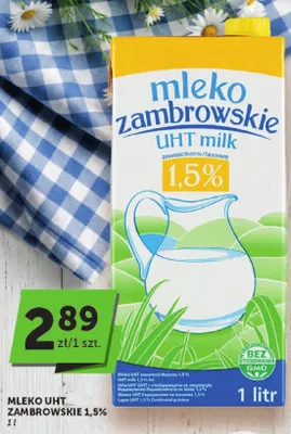 Mleko UHT Zambrowskie 1,5% promocja w Groszek
