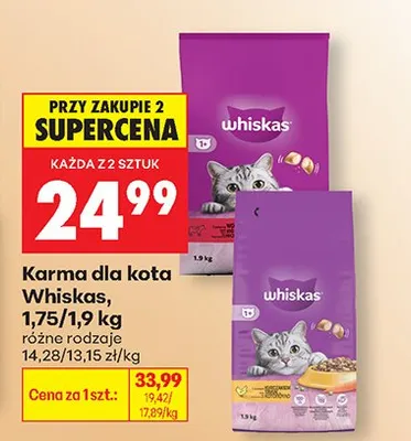Karma dla kota różne rodzaje promocja w Biedronka