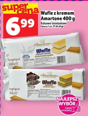 Wafle z kremem Amartone 400 g promocja w TOPAZ
