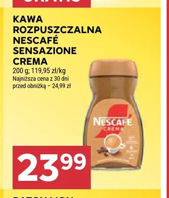 Kawa rozpuszczalna Nescafé Sensazione Crema promocja w Stokrotka