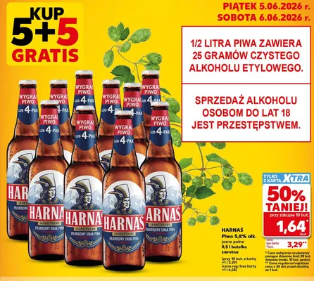 Piwo Harnaś Jasne Pełne promocja w Kaufland