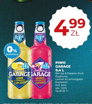 Piwo bezalkoholowe Garage Lemon & Lemongrass Explosion promocja w Duży Ben
