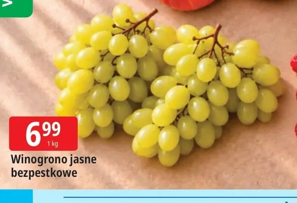 Winogrona jasne bezpestkowe promocja w Leclerc