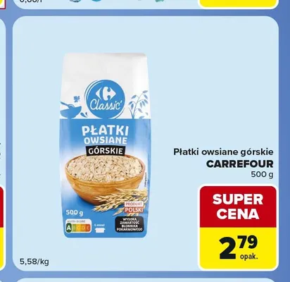 Płatki owsiane górskie Carrefour Classic promocja w Carrefour Express