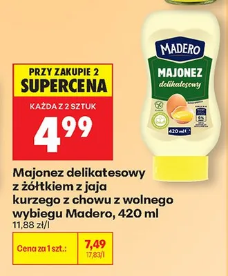 Majonez delikatesowy z żółtkiem z jaja kurzego z chowu z wolnego wybiegu promocja w Biedronka