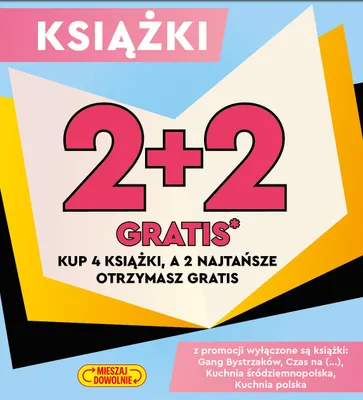 Książki 2+2 GRATIS promocja w Biedronka