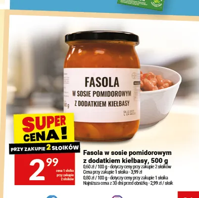 Fasola w sosie pomidorowym z dodatkiem kiełbasy promocja w Twój Market