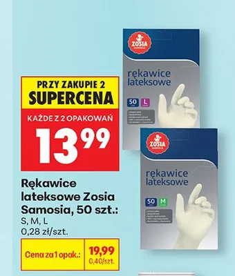 Rękawice lateksowe Zosia Samosia promocja w Biedronka