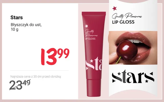 Błyszczyk do ust Stars promocja w Rossmann