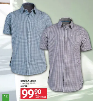 Koszula męska rozmiary M-3XL promocja w Selgros