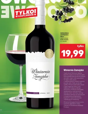 Wino Winiarnia Zamojska promocja w Kaufland