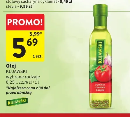 Olej rzepakowy Kujawski pomidor czosnek bazylia promocja w Intermarche