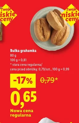 Bułka grahamka promocja w Lidl
