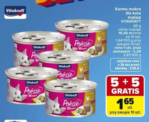 Karma mokra dla kota Poésie Mousse Vitakraft promocja w Carrefour