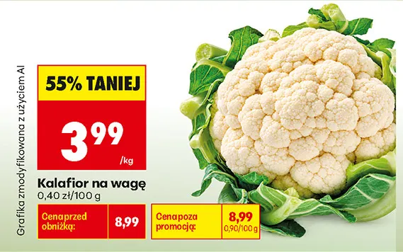 Kalafior na wagę promocja w Biedronka