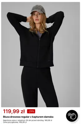 Bluza dresowa regular z kapturem damska promocja w 4F