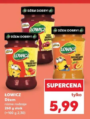 Dżem truskawka banan Łowicz promocja w Kaufland