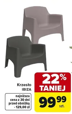 Krzesło Ibiza promocja w Carrefour