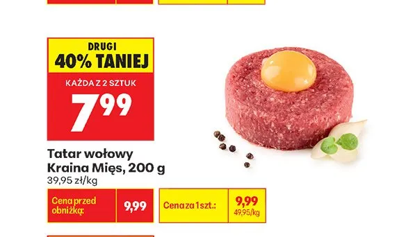 Tatar wołowy Kraina Mięs promocja w Biedronka