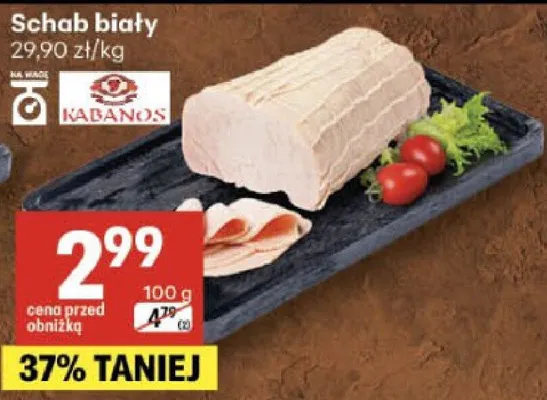 Schab biały Kabanos promocja w Delikatesy Centrum