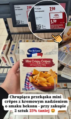 Mini naleśniki Duc De Coeur z nadzieniem o smaku bekonu promocja w Lidl
