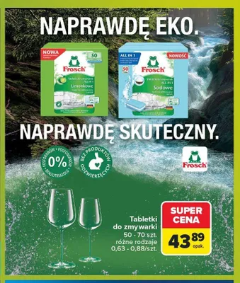 Tabletki do zmywarki Frosch Limonkowe promocja w Carrefour Market