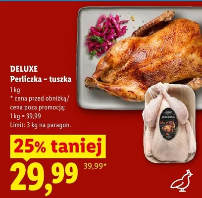 Perliczka tuszka Deluxe promocja w Lidl