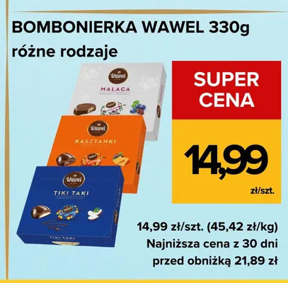 Bombonierka Wawel Malaga promocja w Supeco