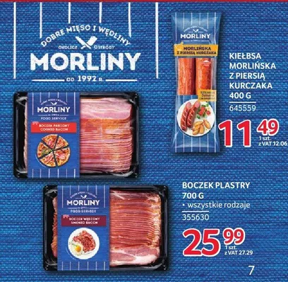 Boczek parzony plastry Morliny promocja w Selgros