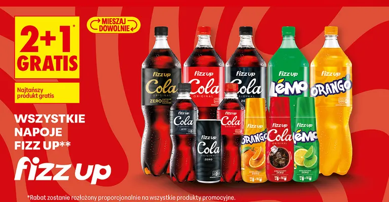 Napój gazowany Fizz Up Cola Original Zero promocja w Biedronka