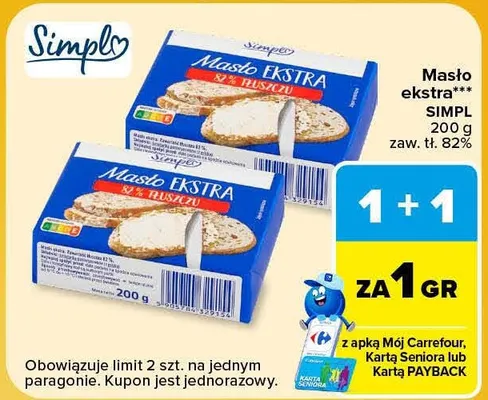 Masło ekstra promocja w Carrefour