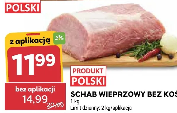 Schab wieprzowy bez kości promocja w Stokrotka