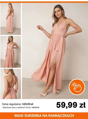 Sukienka maxi na ramiączkach Born2be promocja w Born2be