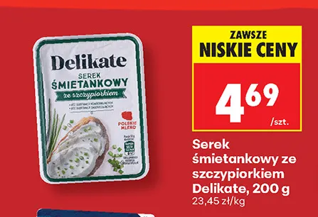 Serek śmietankowy ze szczypiorkiem Delikate promocja w Biedronka