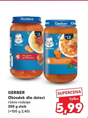 Obiadek dla dzieci risotto z indykiem i warzywami Gerber promocja w Kaufland
