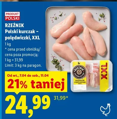 Kurczak polski polędwiczki XXL promocja w Lidl