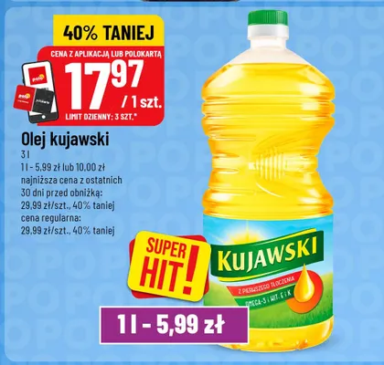 Olej rzepakowy Kujawski promocja w POLOmarket