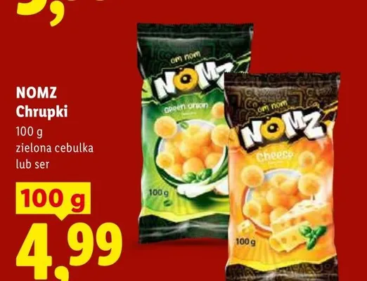 Chrupki Nomz ser promocja w Lidl
