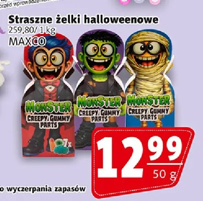 Straszne żelki halloweenowe Maxco promocja w Prim Market