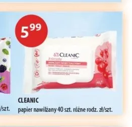Papier nawilżany Cleanic 40-pak promocja w Drogerie Laboo