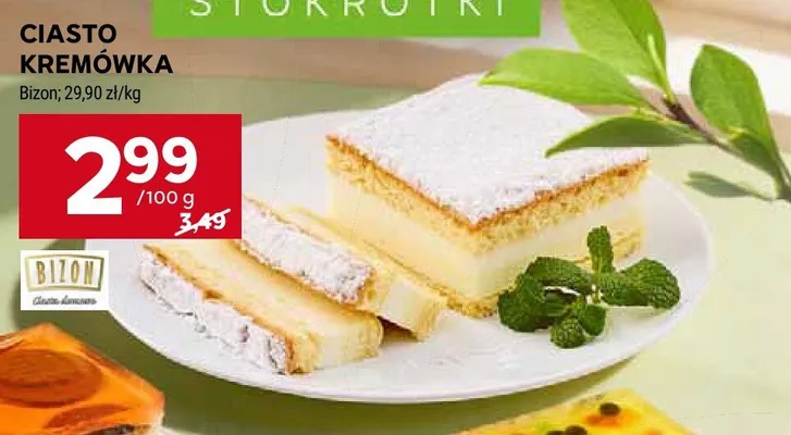 Ciasto Kremówka Bizon promocja w Stokrotka