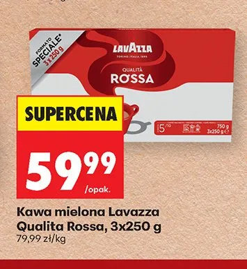 Kawa mielona Lavazza Qualita Rossa 3-pak 250g promocja w Biedronka