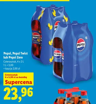 Napój gazowany Pepsi 4-pak promocja w Lidl