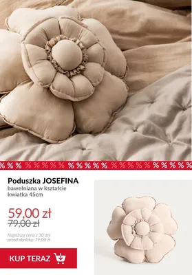 Poduszka Josefina bawełniana w kształcie kwiatka 45 cm promocja w Homla